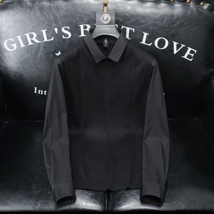 Fake Two-piece Shirt Sweater Men's 2024 Autumn and Winter New Fashionable Korean Style Slim-fit Casual Base Shirt 3631
