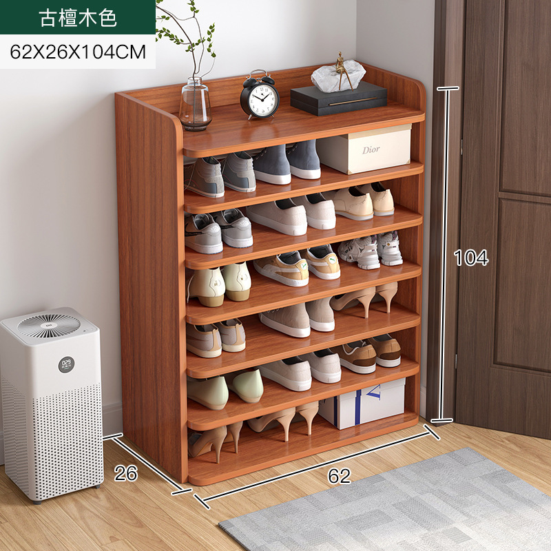 La partición en capas en la puerta del hogar del estante para zapatos es fuerte y duradera, un artefacto de almacenamiento de dormitorio simple, zapatero multicapa de gran capacidad