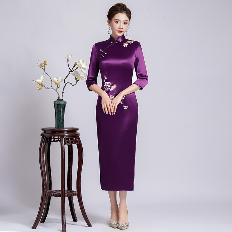 Grandma Xi's Wedding Banquet Outfits Can Be Worn Daily in Daily Life, Wedding Dress, Mother's Cheongsam, Middle-Aged Wedding 2025 New Style, Noble