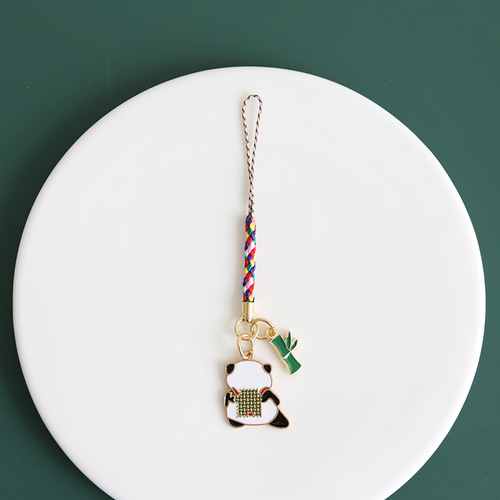 Chinese style cute national treasure panda bamboo USB flash drive anti-lost lanyard mobile phone chain pendant bag jewelry couple pendant