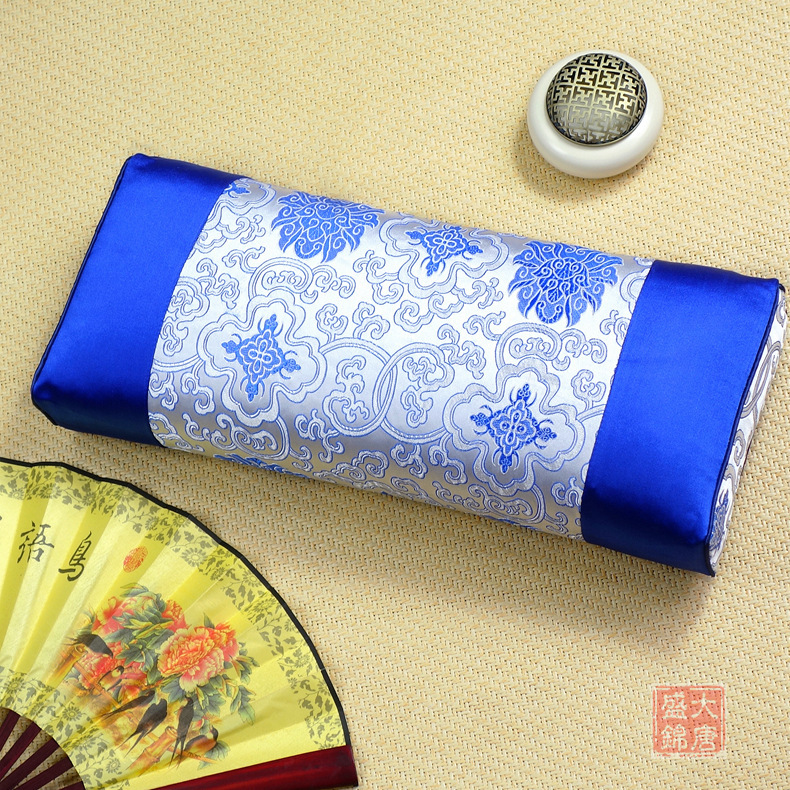 宮廷枕カバー、ヨモギ入り、芯なし、シルクサテン、古代頸椎枕、詰め物なし、漢方枕、長方形、立方体|undefined