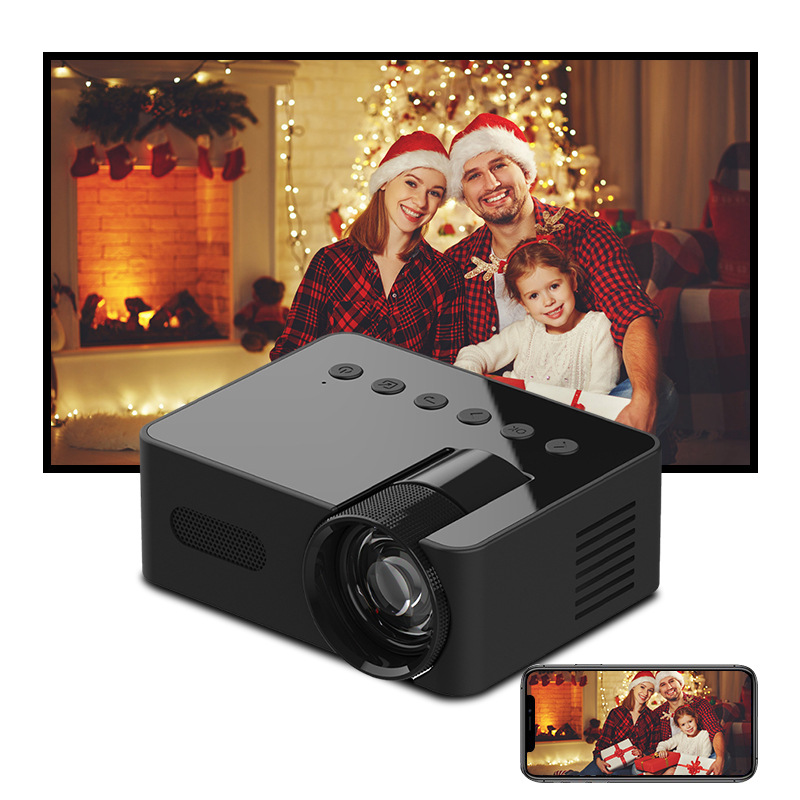 Nuevo producto de comercio exterior YT100 mini proyector portátil para el hogar pequeño proyector de teléfono móvil inalámbrico para el hogar pequeño