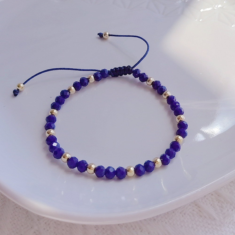 1 Piece Ethnic Style Multicolor Artificial Crystal Copper Knitting Plating Womenu0027S Bracelets