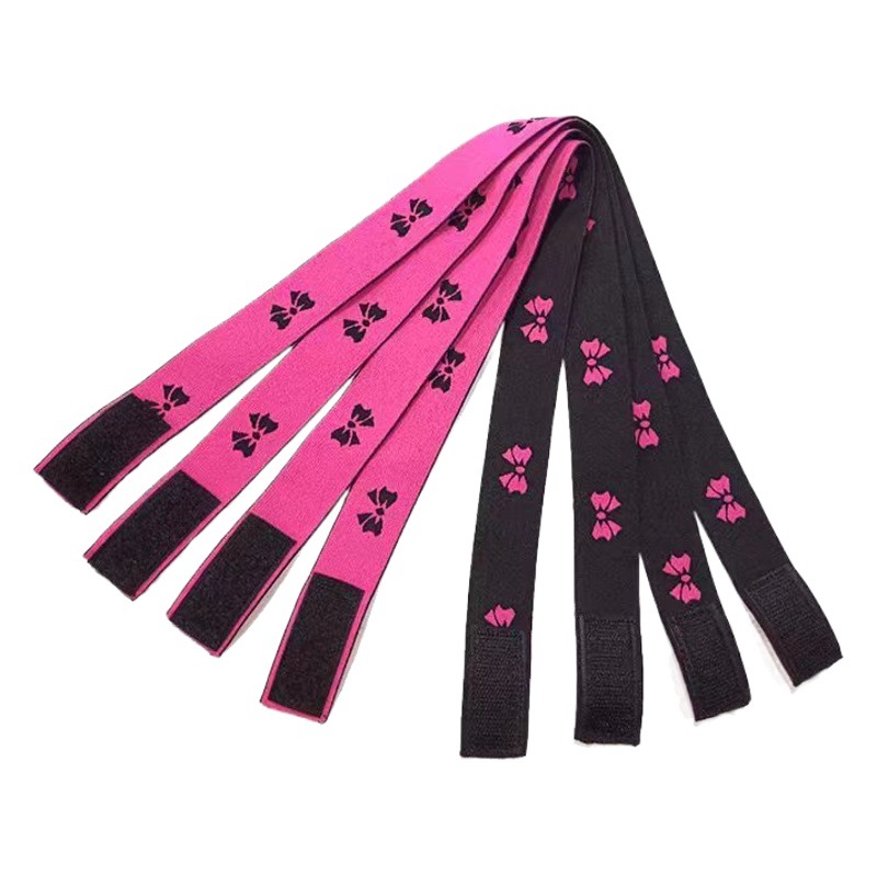 Banda para el cabello rosa roja mariposa de dos colores plata peluca borde banda de fijación Velcro ajustable banda elástica para el cabello Amazon