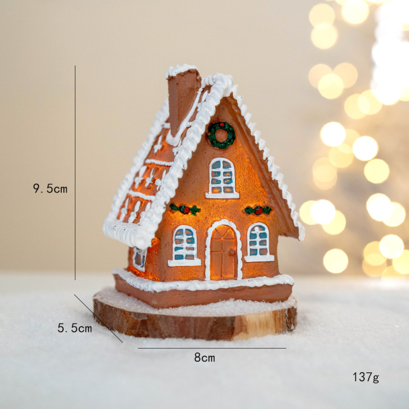クリスマスのデスクトップ装飾装飾クリスマス樹脂ミニクリスマスツリーの小さな家装飾写真道具|undefined