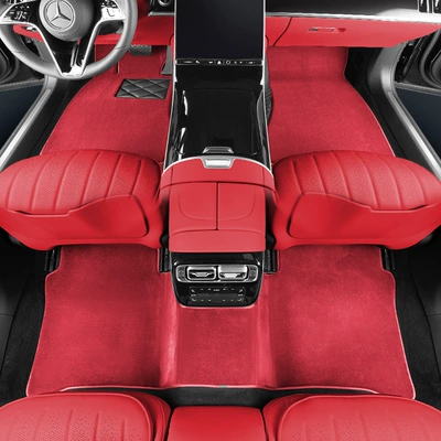 Modelə uyğun ayaqaltı — mats, original car carpet - customized-20mm-thickened-single-piece-drivers-seat-bright-red