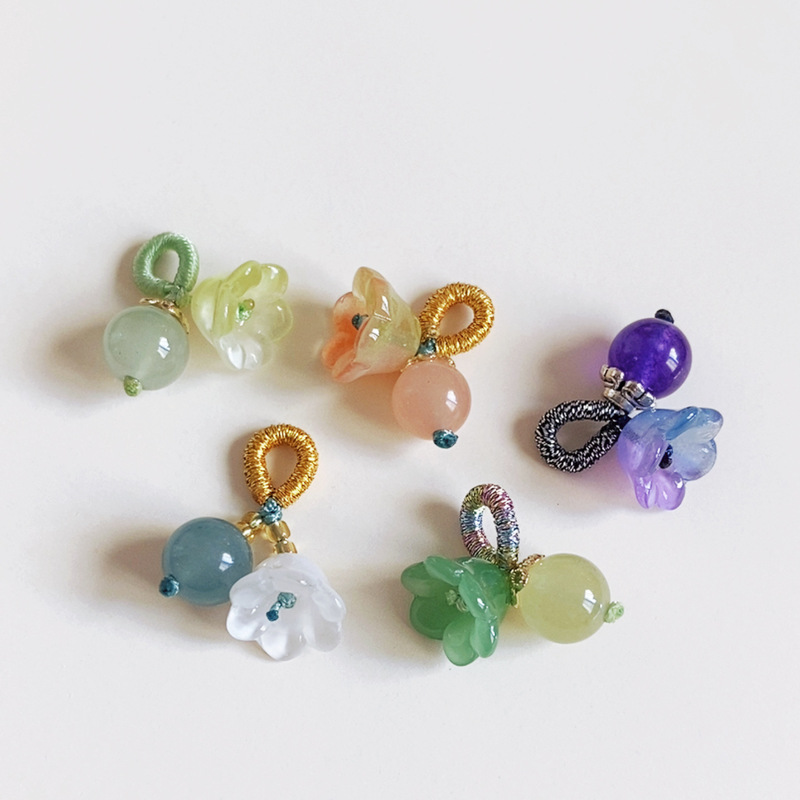 Wind Chime Osmanthus Small Pendant for Tiktok Live Streaming Bracelet Pendant Lily of the Valley Handmade DIY Bracelet Accessory