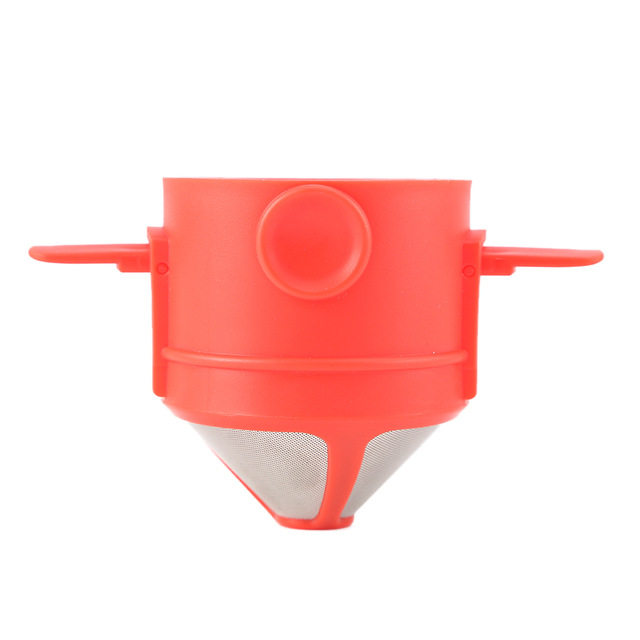 Filtro de café pequeño Ángel Filtro de acero inoxidable Filtro de embudo-filtro de té de café plegable portátil