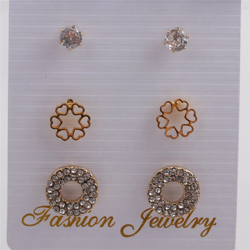 Fashion pearl alloy love earrings setpicture8