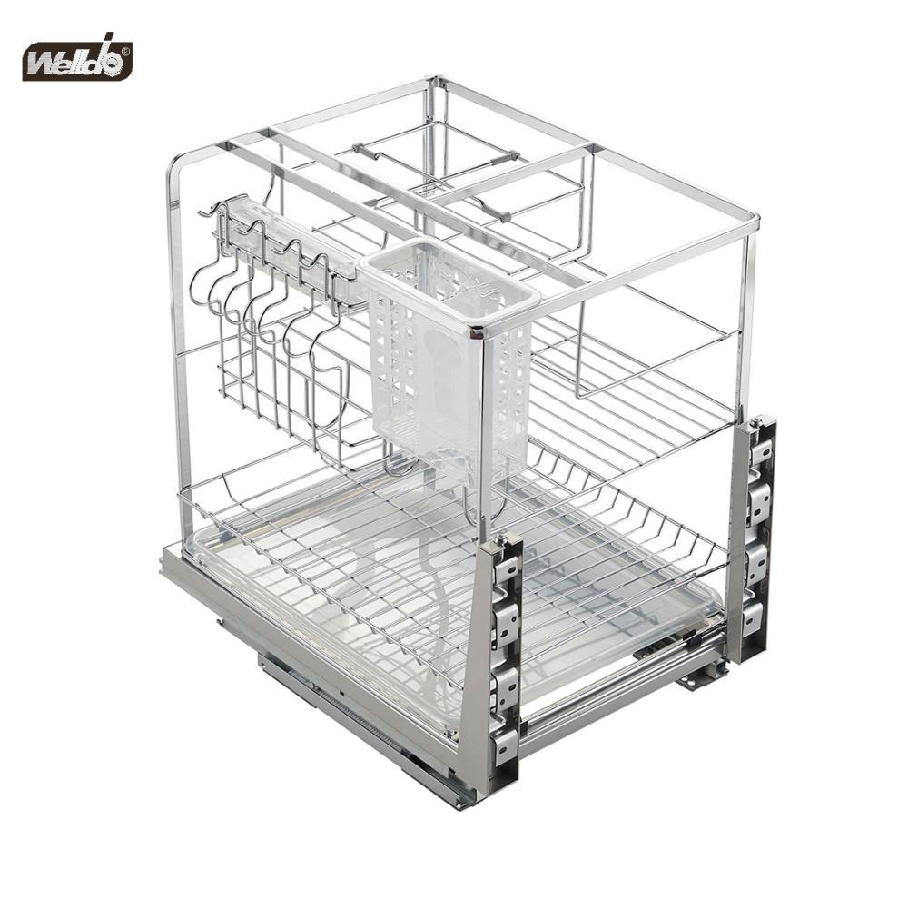 Welldo纬东 厨房地柜抽屉式功能拉篮橱柜抽屉式功能调味拉篮