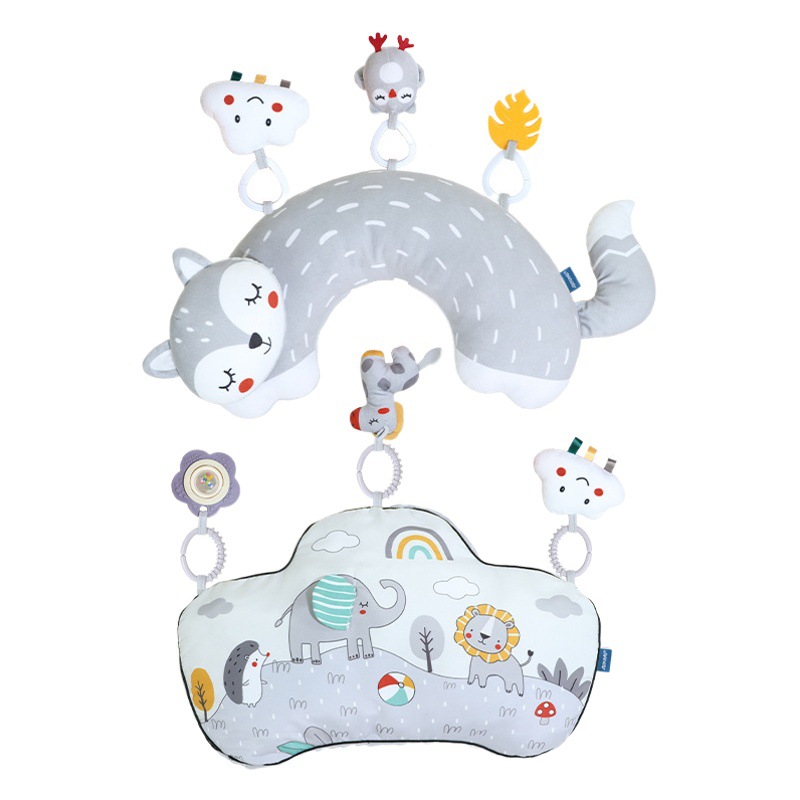 Aipinqi recién nacido gateando almohada bebé dormir calmante en forma de U almohada bebé cabeza-arriba entrenamiento cabeza-arriba almohada acostado almohada