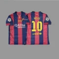 14-15 UCL Champions Barça Home #10 Messi + Patch