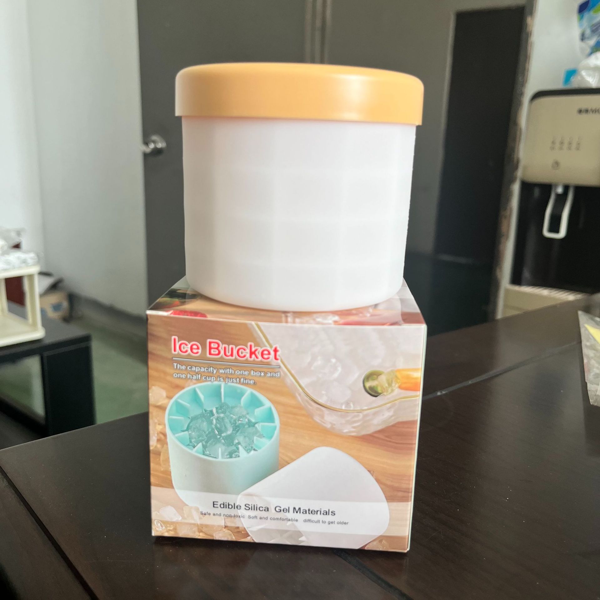 Amasar la taza de hielo, cilindro de silicona, taza de hielo, molde para cubitos de hielo, cubo de hielo, caja de hielo, hielo triturado casero