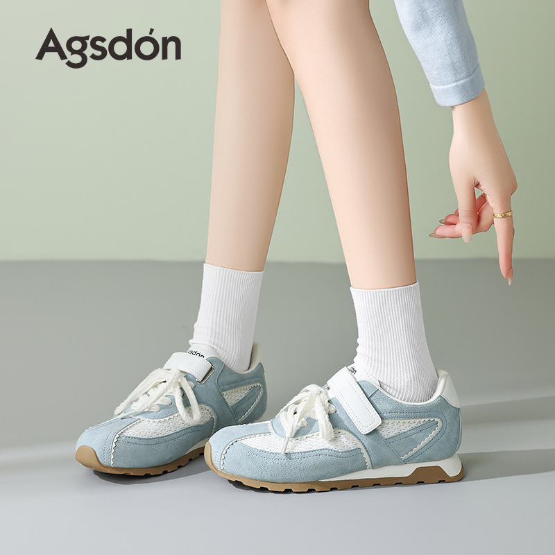 Augu Lion Blue Zapatos de entrenamiento para mujeres 2025 otoño nuevo estilo de ballet de suela gruesa Gump zapatos de skate casuales