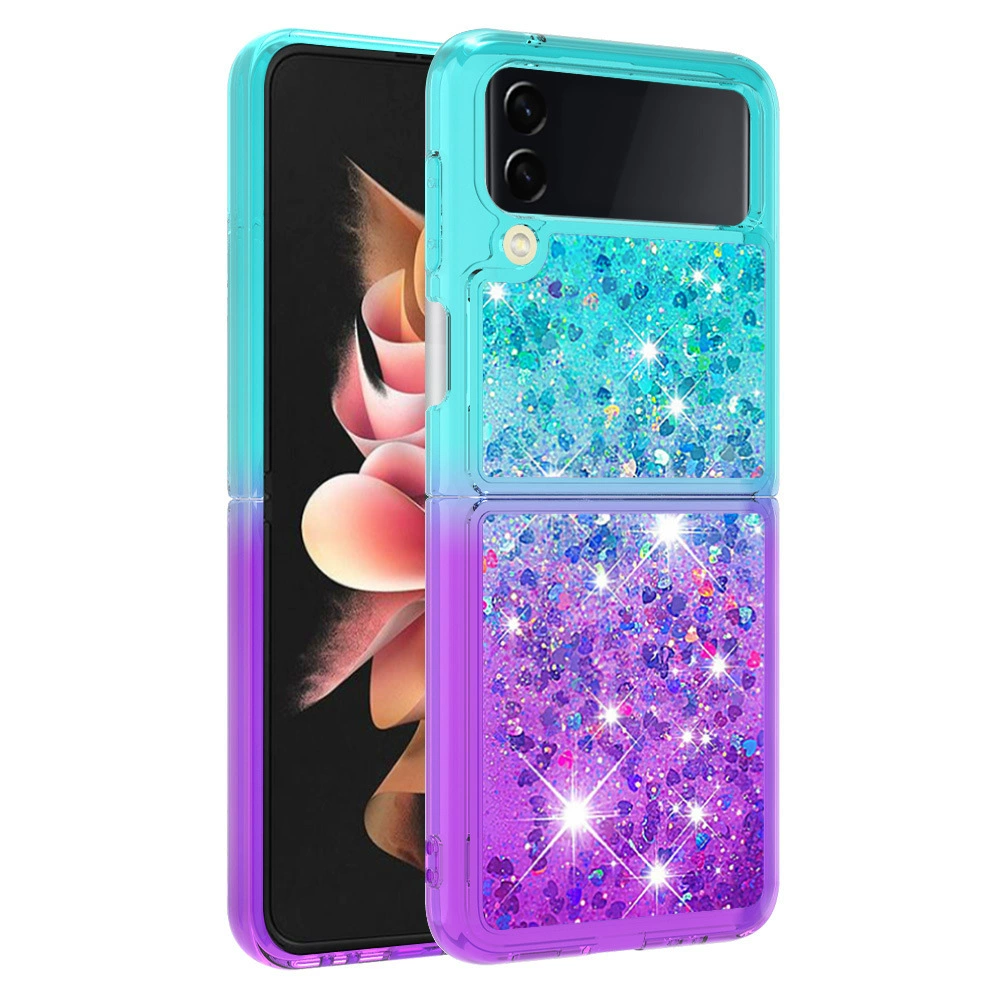 Совместимый чехол для телефона Samsung, для Z Flip3, 5G, Z Flip4, градиент