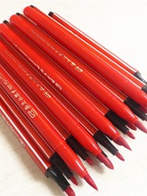 儿童红色水彩笔单支批改水性标记可水洗幼儿园小学生美术绘画画笔