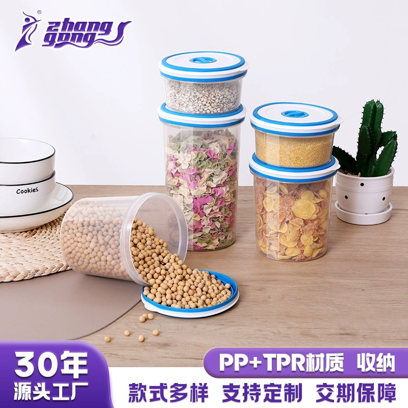 Индивидуальная круглая коробка для хранения свежести Набор из трех предметов с крышкой Подогреваемая коробка для хранения Бытовой холодильник Коробка для хранения свежести Прямая Продажа с фабрики