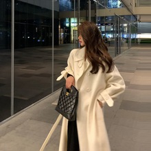 2021年新款深秋呢子大衣女韩版宽松中长款时尚气质毛呢加厚外套