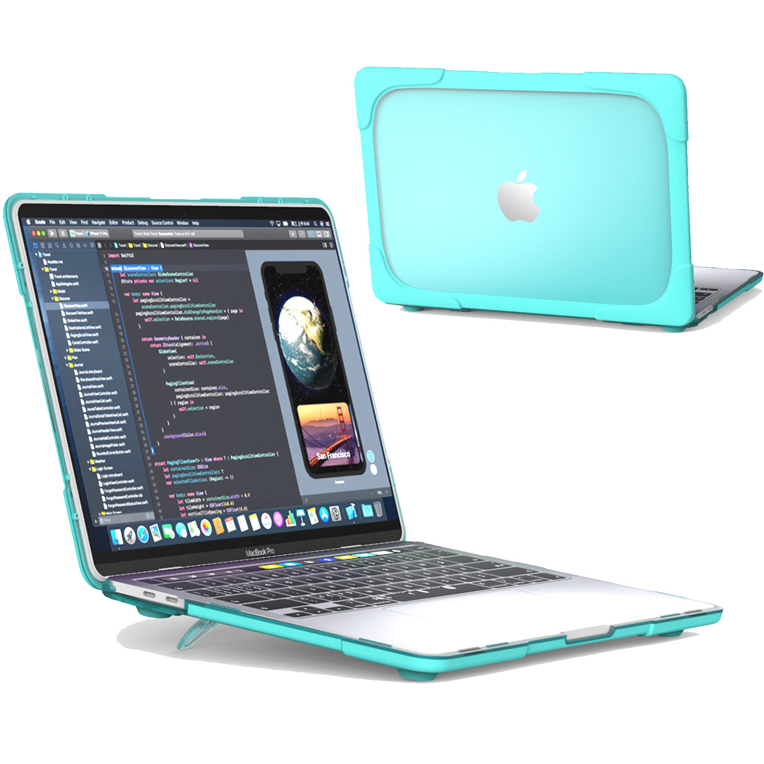 适用2020苹果电脑保护壳MacBookPro13笔记本A1466透明A1369支架壳