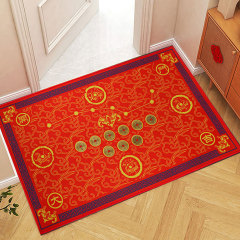 Entry door good fortune foot mat household wealth bringing door mat copper coin floor mat home decor floor mat wholesale