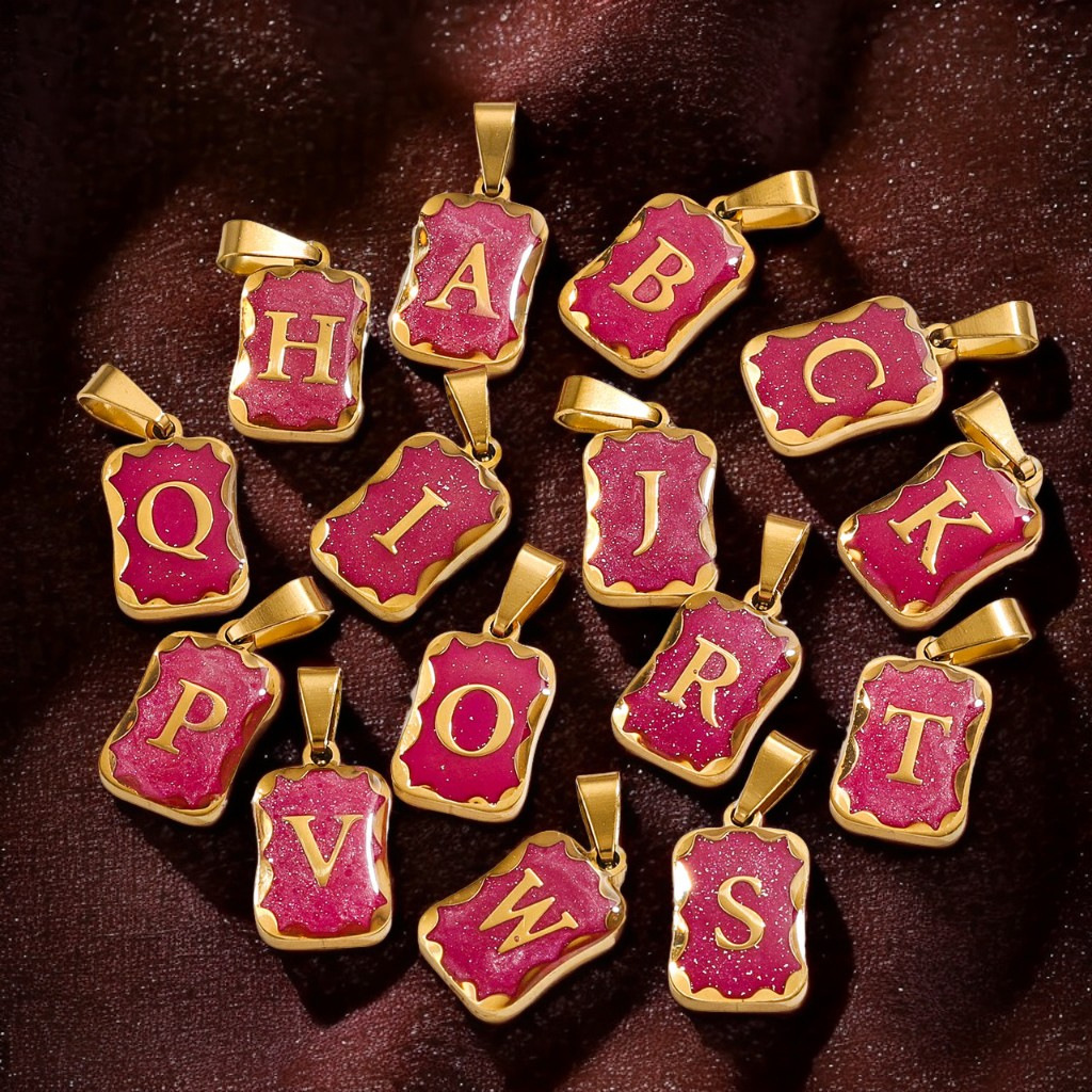 Acero inoxidable no decolor púrpura pequeño colgante collar damas de nicho universal diseño DIY accesorios de joyería colgar