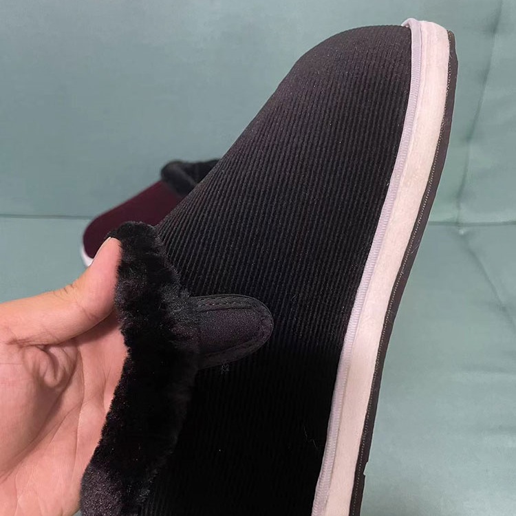 湖南冬季手工老棉鞋男女保暖加绒加厚防滑中老年灯芯绒布鞋父亲鞋