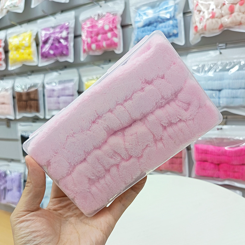 洗脸发带三件套洗漱防水防湿袖敷面膜束发带简约头带女用发捆发箍|undefined