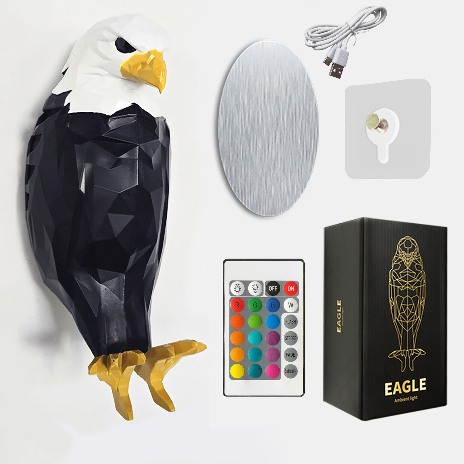 블랙 이글 매직 벽 램프(리모컨 자기 충전 모델)