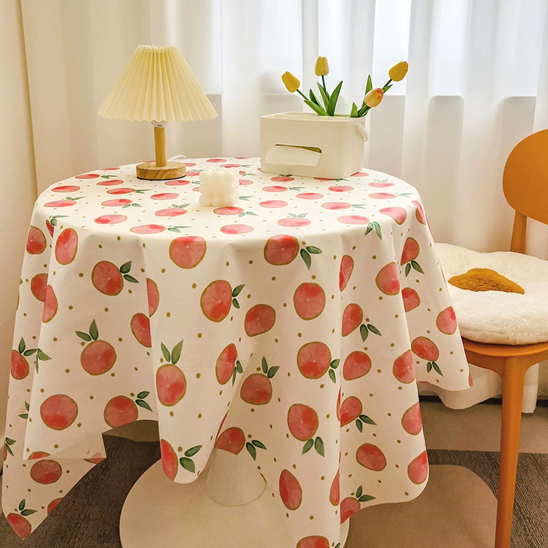 Net red plaid tablecloth Ins wind girl heart round table cloth layout dust dining table cloth coffee table padding