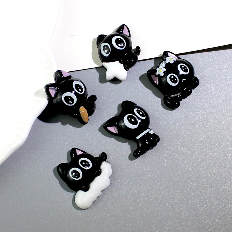 Glossy Cartoon Halloween Series Ghost Pumpkin Cat Resin Jewelry Accessories DIY Hair Accessories Cream Glue Phone Case