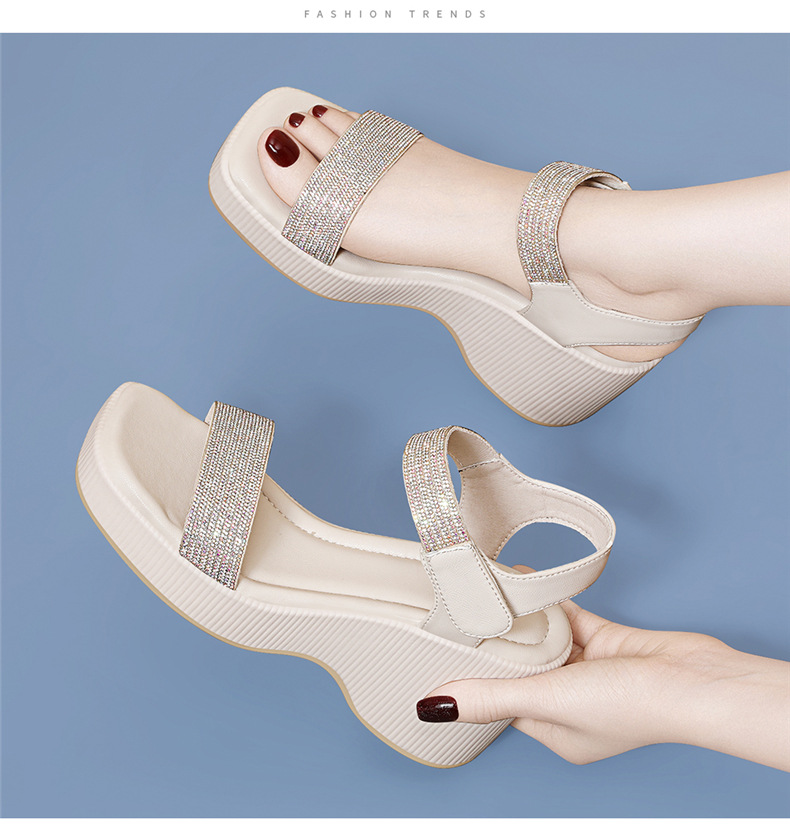 Dép sandal nữ đế bệt chống trượt mềm mại mùa hè cho mẹ và người cao tuổi — 7225 màu đen, 7225 màu be chi tiết 11