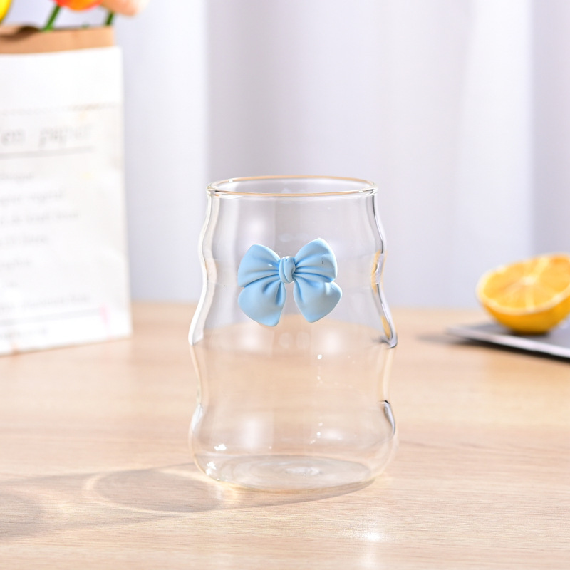 Taza en espiral Taza de bebida fría regordeta Taza de té con leche Taza de nube Taza de vidrio de café con pajita Taza de jugo de borosilicato alto