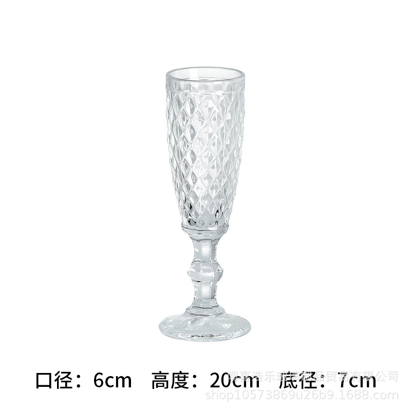 Copa de champán de diamante transparente