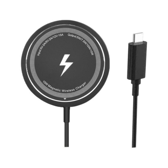 Wireless magnetic charging 15W mobile phone fast charging cross-border wireless ultra-thin alloy with typeC line magsafe wireless charging