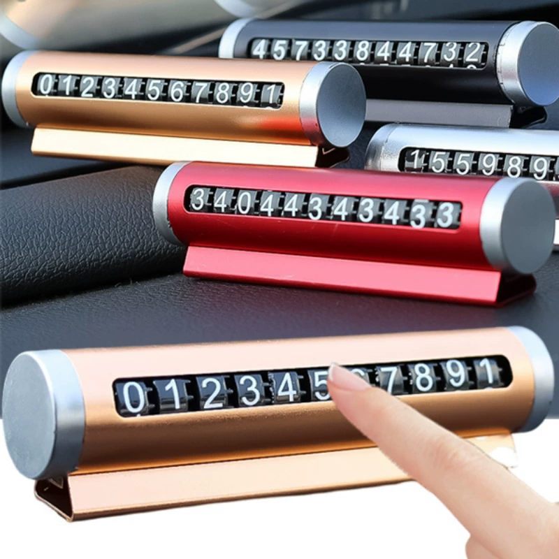 Металлическая автомобильная карта с номером телефона, временная парковочная карта, трансграничная