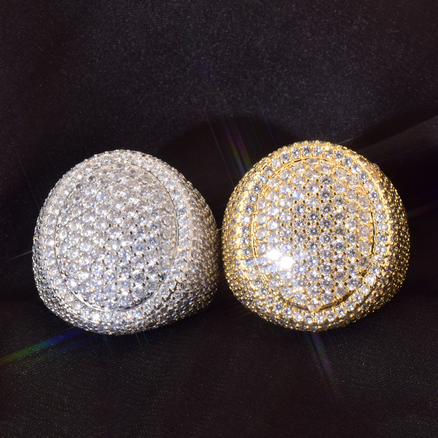Holiday, Daily Occasion Wholesale Jewelry Hip-Hop Solid Color Copper Zircon Inlay Rings