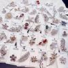 High-end crystal, fashionable universal brooch, zirconium, pin lapel pin, accessory, micro incrustation