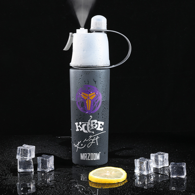 Frosted purple 600mll enlarged spray + cup brush food grade pc material