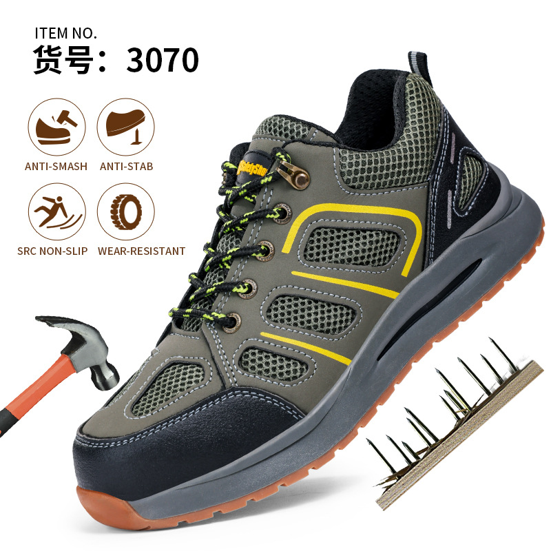 Zapatos de protección laboral anti-Smashing anti-piercing estándar europeo puntera de acero zapatos de trabajo de protección de seguridad para hombres cuatro estaciones cómodas ventas directas de fábrica image 8