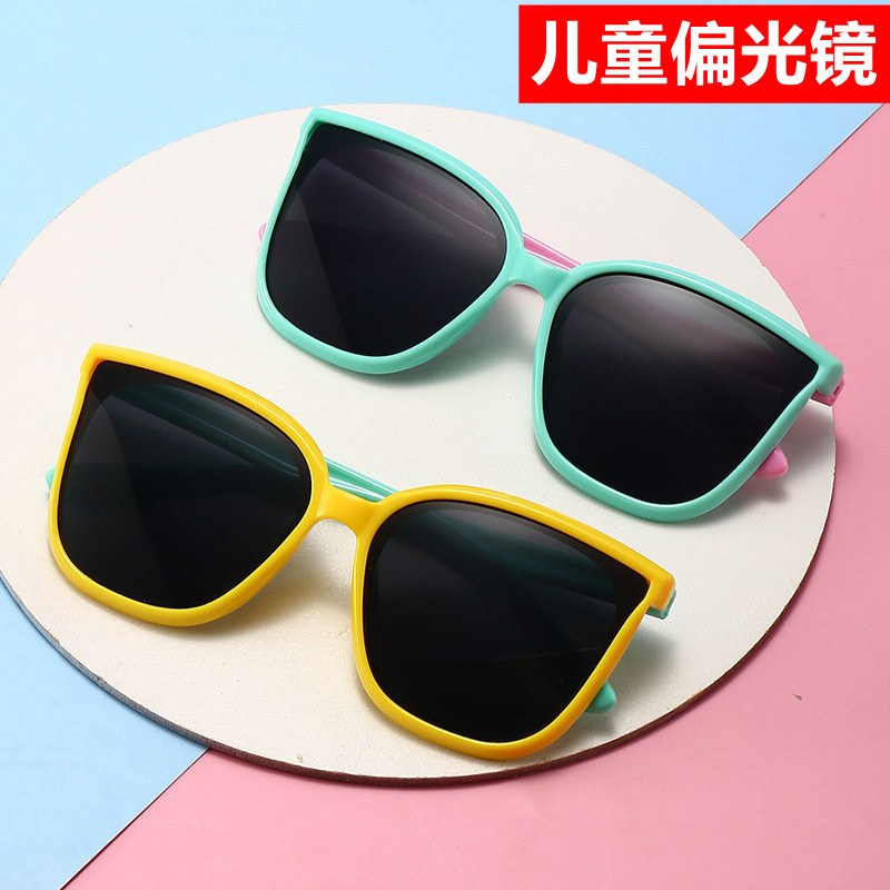 新款偏光兒童太陽鏡 UV400紫外線防藍光平光鏡韓版卡通潮學生批發
