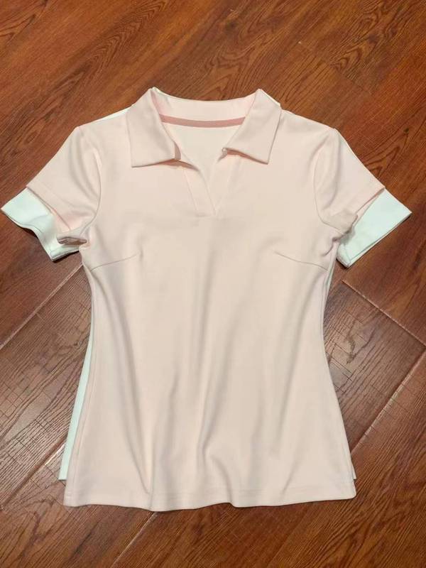 纯欲纯色正肩polo衫翻领短袖t恤女款夏季新款设计感掐腰显瘦上衣|undefined