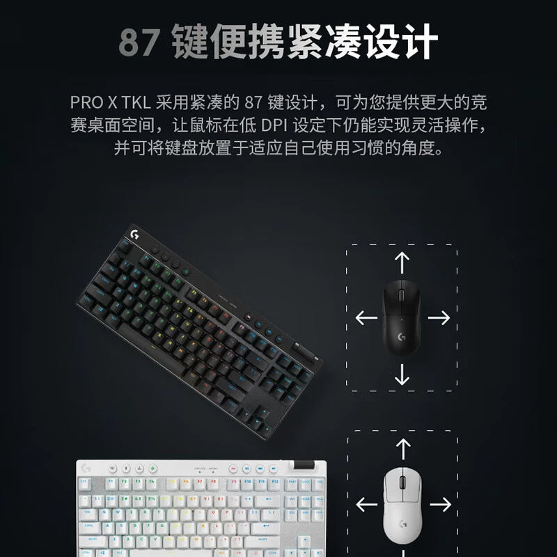 Logitech G PRO X TKL механическая клавиатура с тремя режимами беспроводной связи, 87 клавиш, RGB, USB и Bluetooth