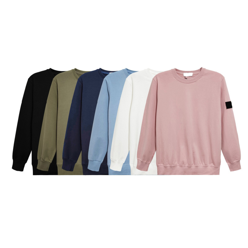 Foreign trade single 2022 Autumn Tide brand crew neck sweater for men and women couples high quality combed cotton arm armband top