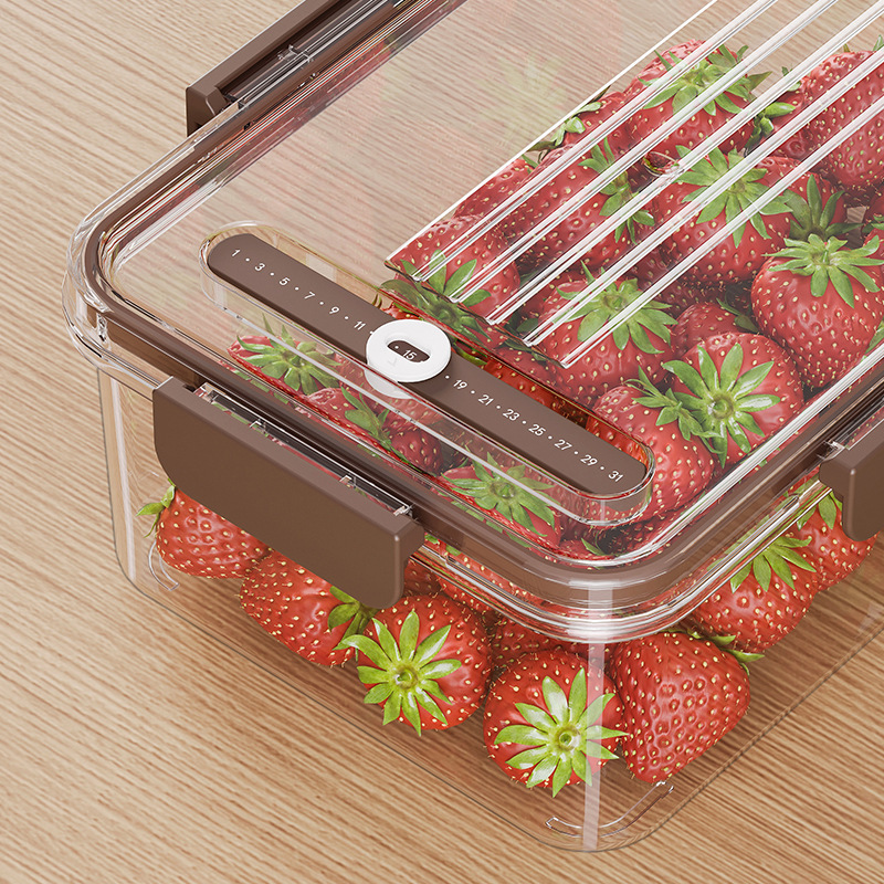 透明密封鮮度保持ボックス家庭用冷蔵庫分類厚手収納ボックスキッチン果物野菜食品級収納ボックス|undefined