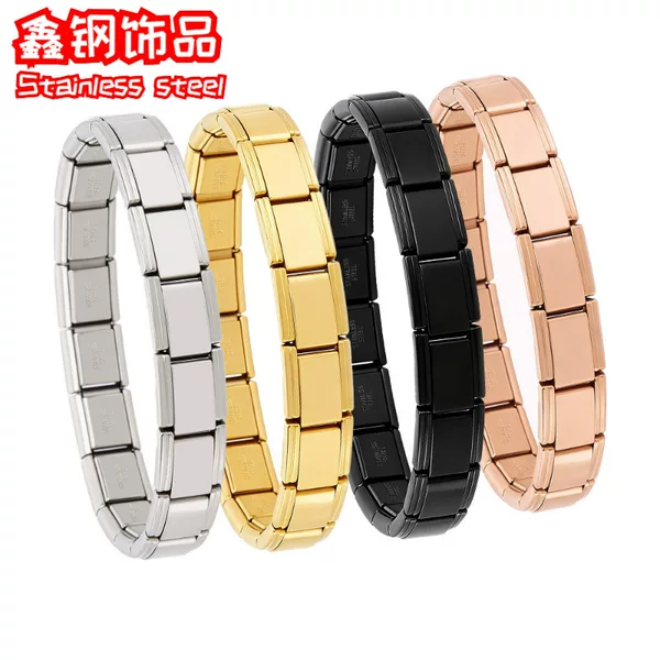 Simple and Versatile Titanium Steel Bracelet, Unisex Elastic Splicing Design, Fashionable Light Luxury and High-End Hand Jewelry Wholesale