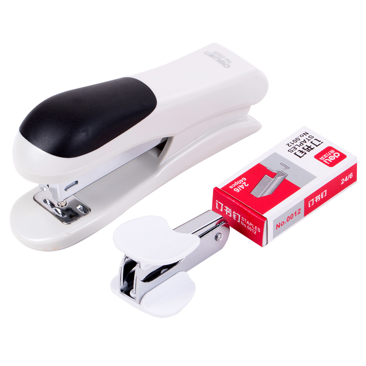 Engrapadora Deli 0355, Engrapadora Ergonómica para Estudiantes, Tipo Estándar, Pequeña, Multifuncional, Tamaño Mediano