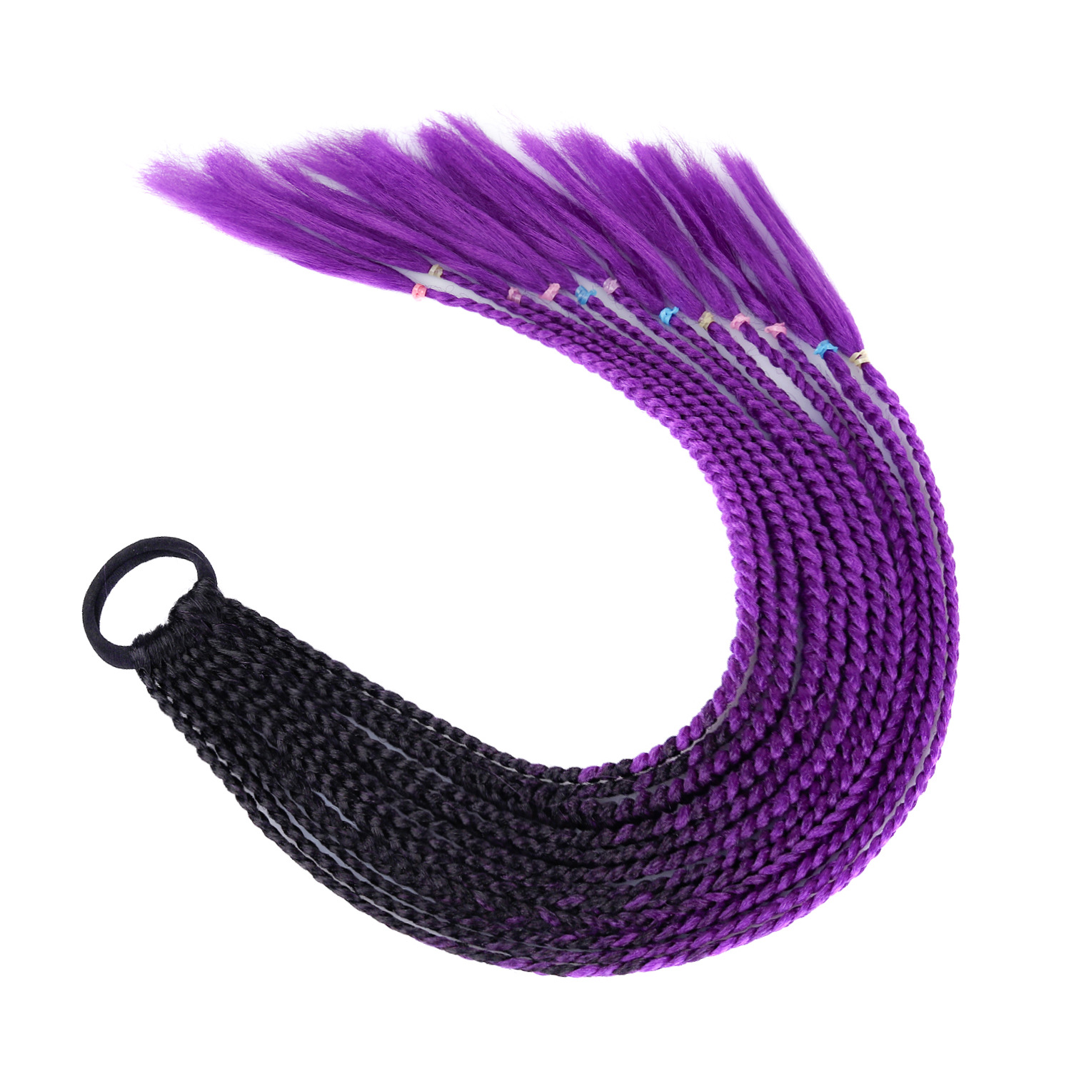 Cola de caballo B26# negro+morado