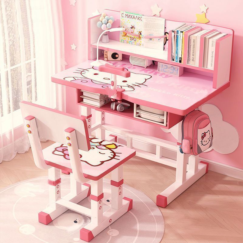 Children's Study Table Can Be Lifted and Lowered for Primary School Students' Homework Desk Writing Desk Table and Chair Set Boys and Girls Desks and Chairs