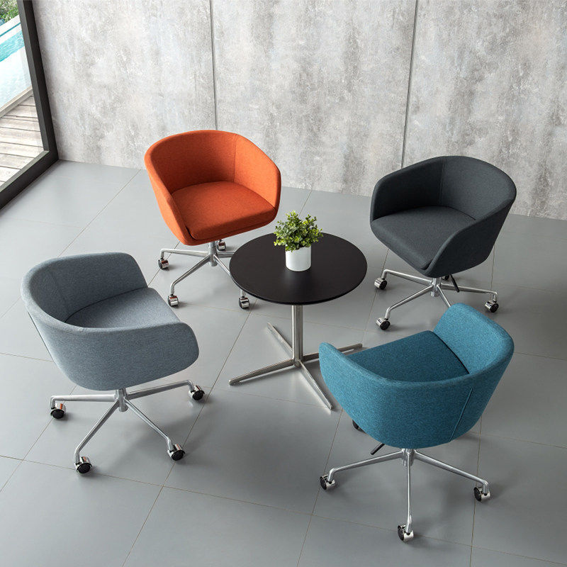 One table and two chairs, trendy modern reception and meeting table and chair set, simple balcony leisure chair, light luxury single chair