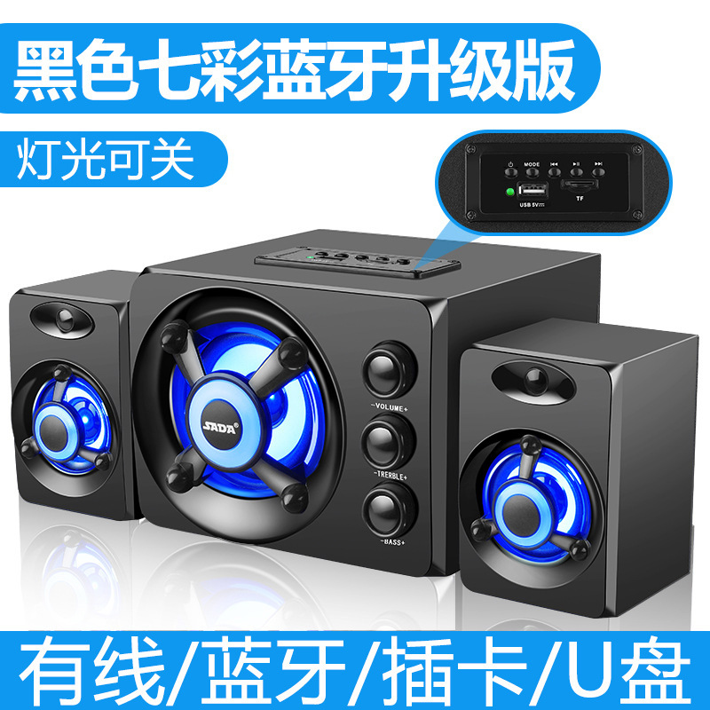 国境を越えたコンピュータ有線bluetoothオーディオデスクトップ共通のアイデア個性USBスピーカーデスクトップサブウーファ卸売り|undefined